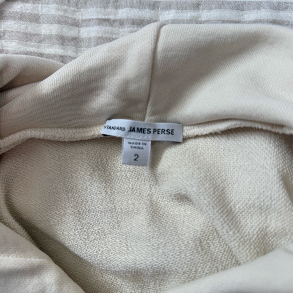 James Perse Off-White Hoodie Sweatshirt - Picture 4 of 4